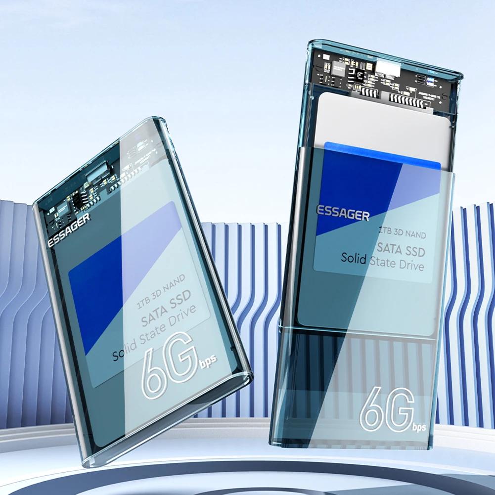 2.5 ġ SATA ڽ ϵ ũ Ŭ, ִ 6TB USB 3.0  ϵ ̺ ̽, 2.5 ġ 7/9.5mm SATA HDD SSD  ʿ 